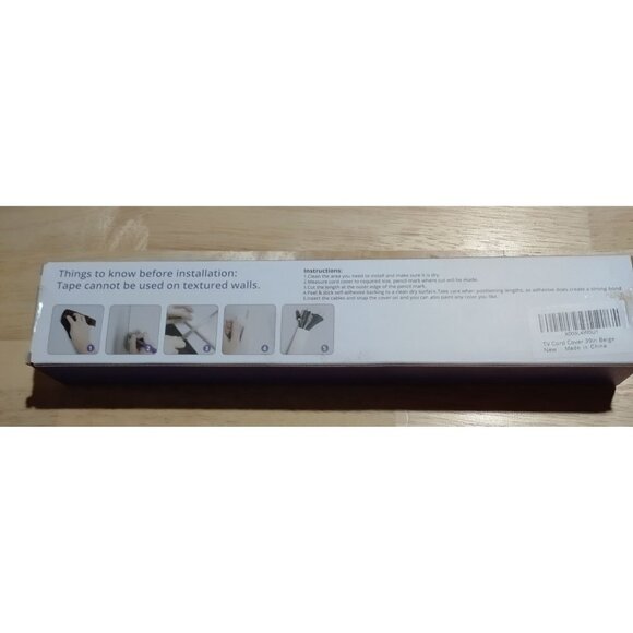 Ylcyc Tv Cable Cover Kit 39in -BEIGE- Home & Office Cord Organizer - Picture 2 of 2